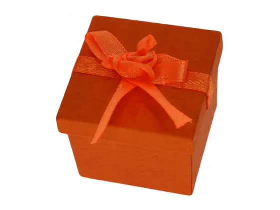 Ringbox Schmuckbox orange